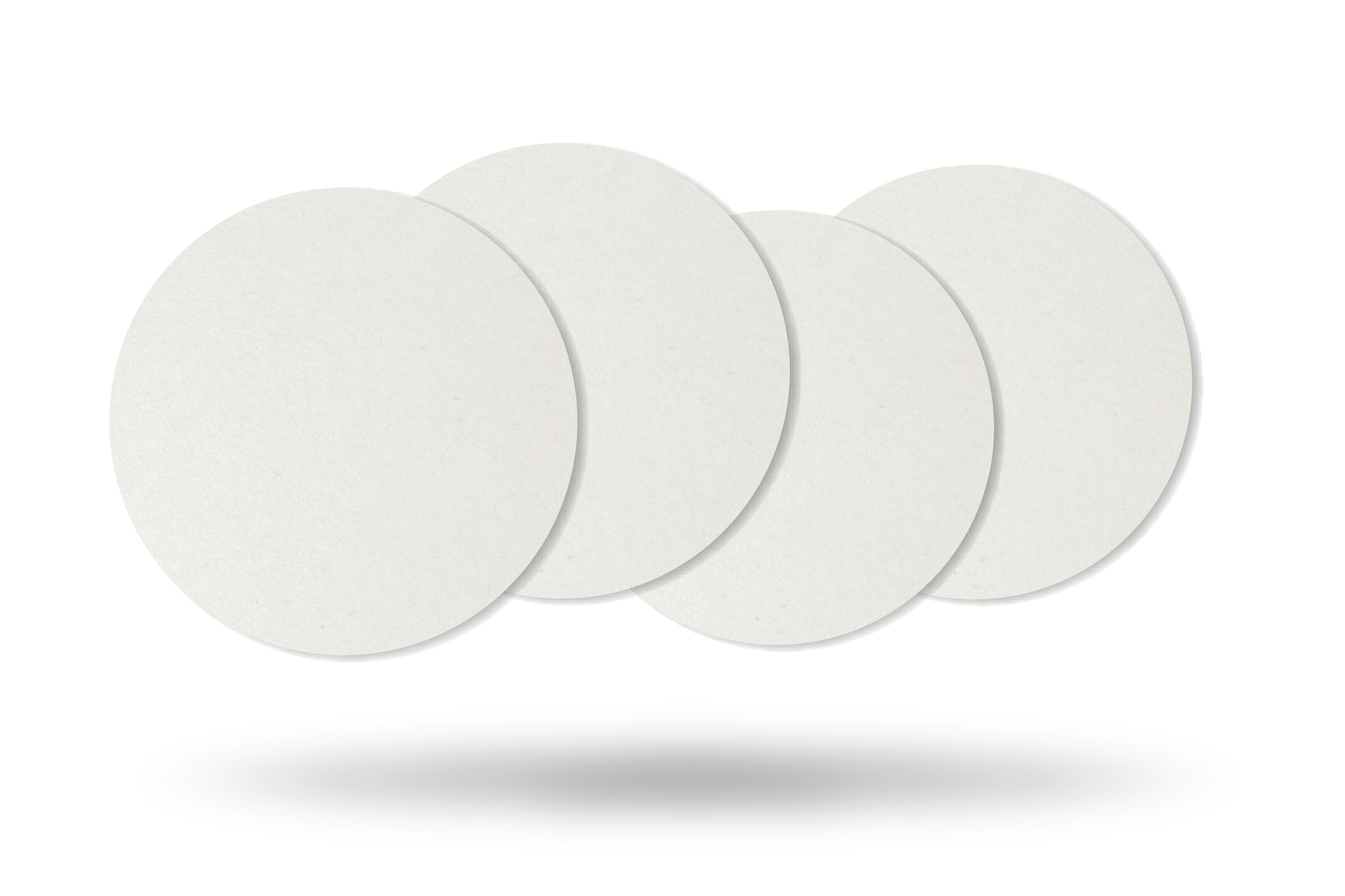 Blank White Coasters (on black rubber base) - Regol-G Industries