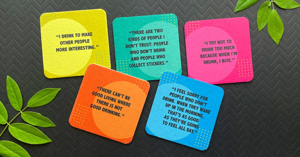 Drinking Quotes - Coaster Collection - Katz Americas